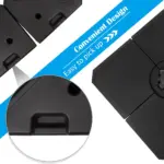 4pcs 264 lb. Cantilever Umbrella Base Stand Holder with Channel Grooves for Powerful Support, Black - Image 6