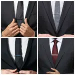 4 Pack Mens Tie Clips in Gold Black and Silver - Image 7