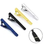 4 Pack Mens Tie Clips in Gold Black and Silver - Image 8