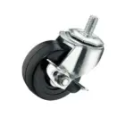 4 Pack 3 Inch Heavy Duty Rubber Swivel Casters with Brakes 600 lb Set Capacity - Image 6