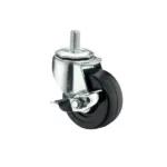 4 Pack 3 Inch Heavy Duty Rubber Swivel Casters with Brakes 600 lb Set Capacity - Image 7