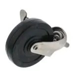 4 Pack 3 Inch Heavy Duty Rubber Swivel Casters with Brakes 600 lb Set Capacity - Image 14