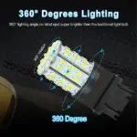 4 Pack 3157 3156 64-SMD LED Bulbs, 6000K White - Image 6