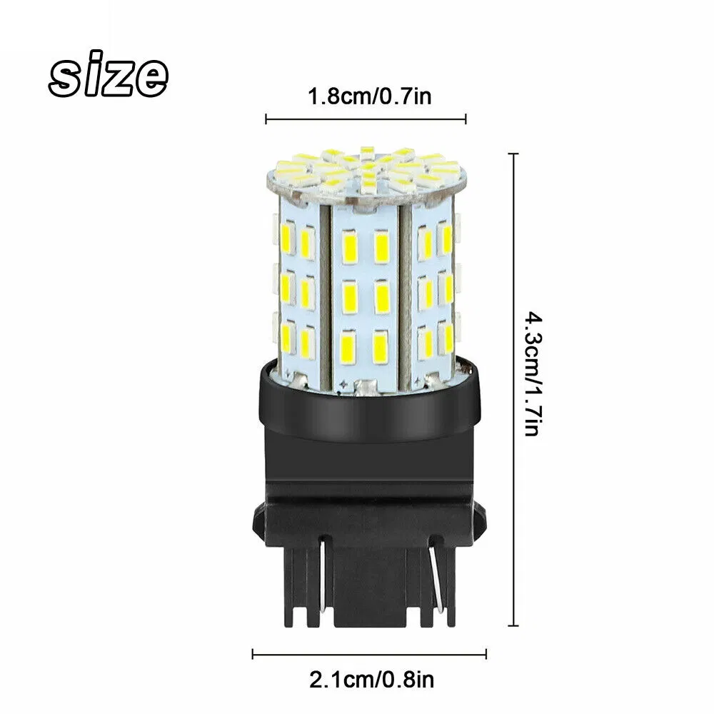 4 Pack 3157 3156 64-SMD LED Bulbs, 6000K White