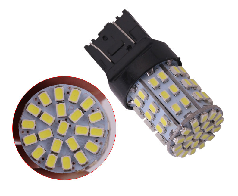 4 Pack 3157 3156 64-SMD LED Bulbs, 6000K White