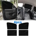 4 Pack Magnetic Car Window Sun Shades UV Mesh Covers - Image 7