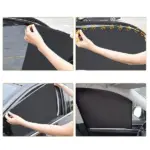 4 Pack Magnetic Car Window Sun Shades UV Mesh Covers - Image 13