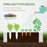Outsunny 4'x3' Galvanized Raised Garden Bed with PE Greenhouse Cover, Metal Planter Box with Roll-Up Door for Flowers, Vegetables, Green - Image 7
