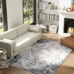 HOMCOM 4x6 Area Rug, Vintage Machine Washable Rug, Non-Slip Carpet for Living Room, Bedroom, Dining Room, Brown and Green - Image 2
