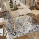HOMCOM 4x6 Area Rug, Vintage Machine Washable Rug, Non-Slip Carpet for Living Room, Bedroom, Dining Room, Brown and Green - Image 8