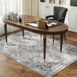 HOMCOM 4x6 Area Rug, Vintage Machine Washable Rug, Non-Slip Carpet for Living Room, Bedroom, Dining Room, Brown and Green - Image 9