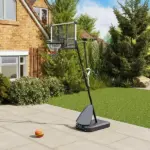 Soozier 5-10' Basketball Stand, Freestanding Basketball System with 44" Shatterproof Backboard, Rebound System and Wheels - Image 8