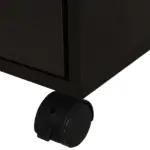 HOMCOM 5 Drawer File Cabinet Storage Organizer Filing Cabinet with Nordic Minimalist Modern Style and Wheels, Brown - Image 15