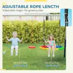 Qaba 5-in-1 Kids Swing Set with Slide, Swings and Glider for Backyard, 770lbs Capacity, for Ages 3-8, Mixed Color - Image 6