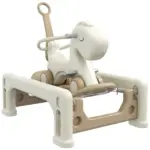 5 in 1 Rocking Horse for Toddlers 1-6 Years with Detachable Balance Board, Push Handle, Footrest, Cream White - Image 11