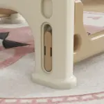 5 in 1 Rocking Horse for Toddlers 1-6 Years with Detachable Balance Board, Push Handle, Footrest, Cream White - Image 9