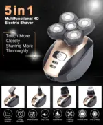 5 in 1 Rotary Electric Head Shaver and Beard Trimmer Rechargeable - Image 14