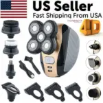 5 in 1 Rotary Electric Head Shaver and Beard Trimmer Rechargeable