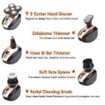 5 in 1 Rotary Electric Head Shaver and Beard Trimmer Rechargeable - Image 3