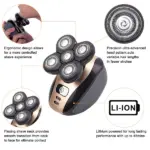 5 in 1 Rotary Electric Head Shaver and Beard Trimmer Rechargeable - Image 4