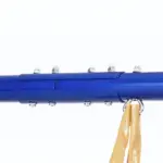 5-in-1 Swing Set With Glider, Heavy Frame Outdoor Playset for Kids, with Saucer Swing, Slide, Seesaw, Glider, Swing Seat, Blue - Image 8