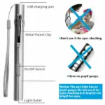 5 Inch USB Rechargeable LED Pen Flashlight - Image 3