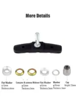 5 Pairs 70mm V Brake Pads for Bicycle Cycling - Image 12