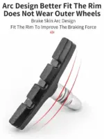 5 Pairs 70mm V Brake Pads for Bicycle Cycling - Image 4