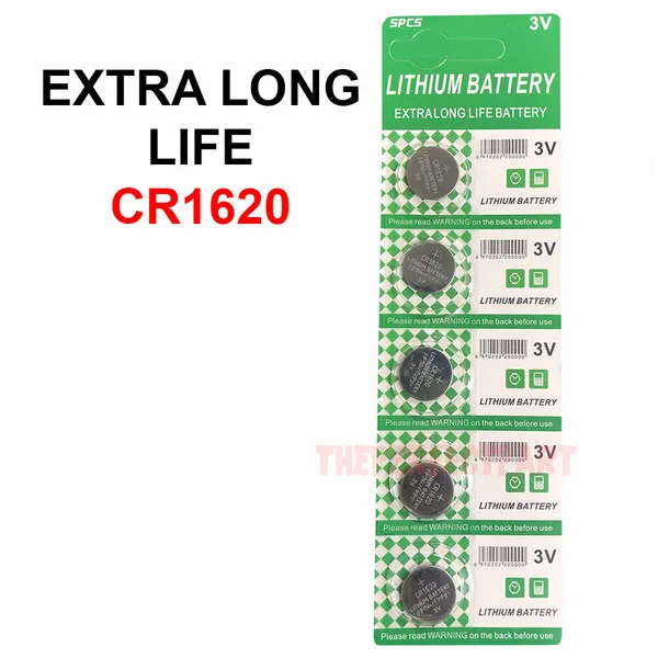 5-pcs-cr1620-lithium-battery-3v-button-cell-watches-pagers-calculators-long-life-2.webp 5 Pack CR1620 3V Lithium Coin Cell Batteries - Image 1