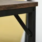 5-Piece Dining Table Set, Industrial Bar Table and 4 Stools, Space-Saving, Rustic Brown/Black for Pub and Kitchen - Image 12