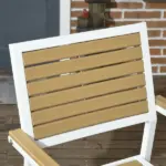 5 Piece Patio Dining Set Yellow Aluminum Outdoor Furniture with HDPE Materials Umbrella Hole for Garden - Image 7