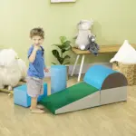 5-Piece Soft Foam Play Equipment for Toddlers, Colorful Crawl and Climb Activity Playset - Image 2