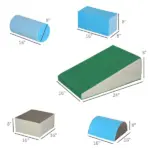 5-Piece Soft Foam Play Equipment for Toddlers, Colorful Crawl and Climb Activity Playset - Image 3