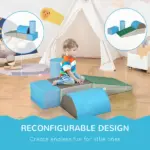 5-Piece Soft Foam Play Equipment for Toddlers, Colorful Crawl and Climb Activity Playset - Image 5