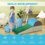5-Piece Soft Foam Play Equipment for Toddlers, Colorful Crawl and Climb Activity Playset - Image 7