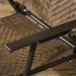 5 Pieces Patio Table and Chairs, Foldable Wicker Outdoor Dining Table Set with Umbrella Hole, Dark Brown - Image 8