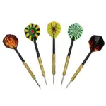 5 Set 15 Piece Steel Tip Darts Set with Slim Barrels and Flights - Image 7
