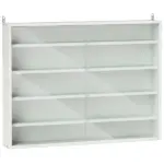 HOMCOM 5-Tier White Display Cabinet with Glass Doors and Adjustable Shelves, Wall-Mounted - Image 12