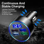 5 Port USB Fast Car Charger Adapter for iPhone Samsung and Android - Image 9