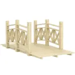 5' Wooden Garden Bridge Footbridge for Backyard Ponds, Creeks, Streams, Nature Wood - Image 11