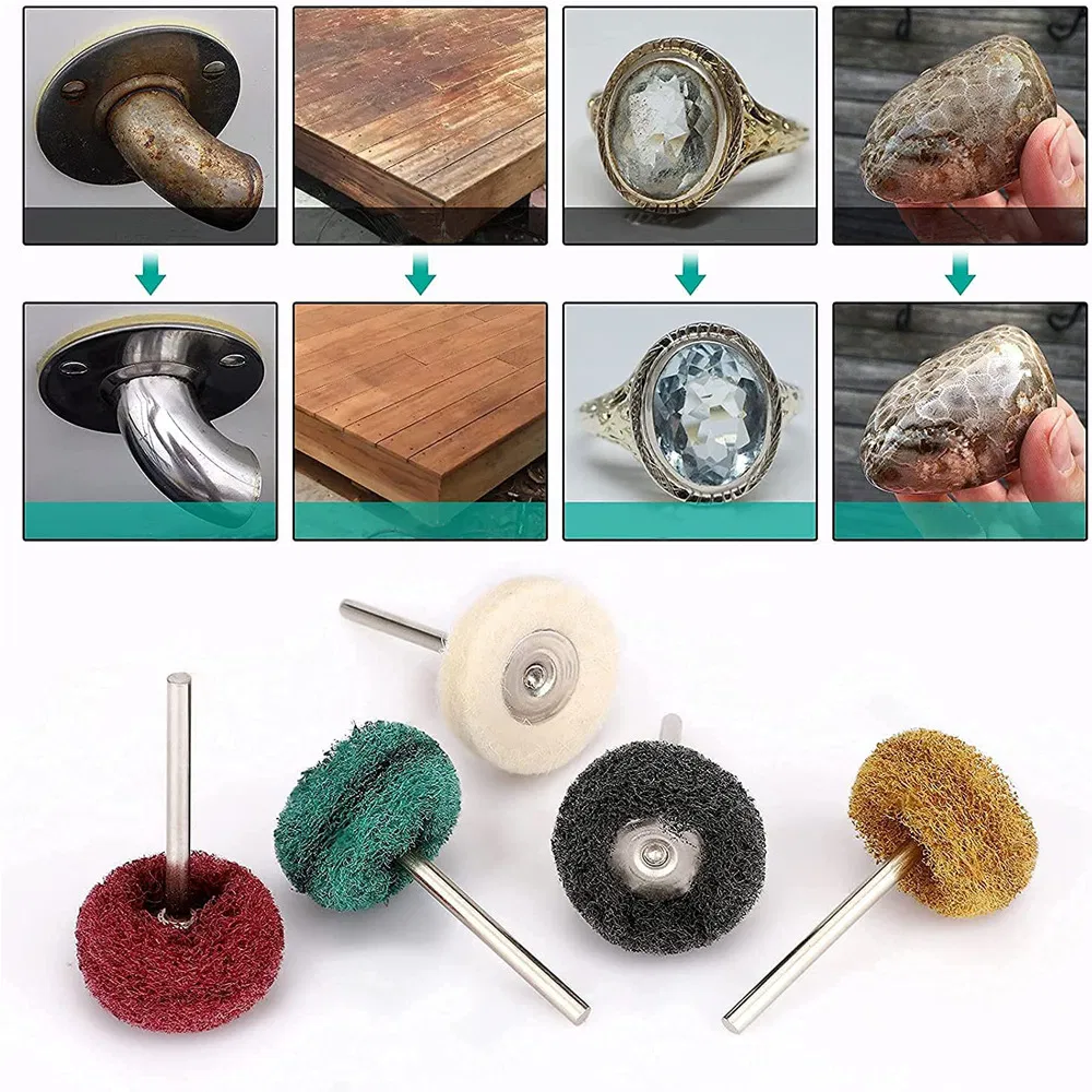 50 Piece Metal Polishing Buffing Wheel Burr Kit for Rotary Tools