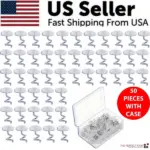 50 Pack Clear Headliner Twist Pins for Upholstery and Fabric