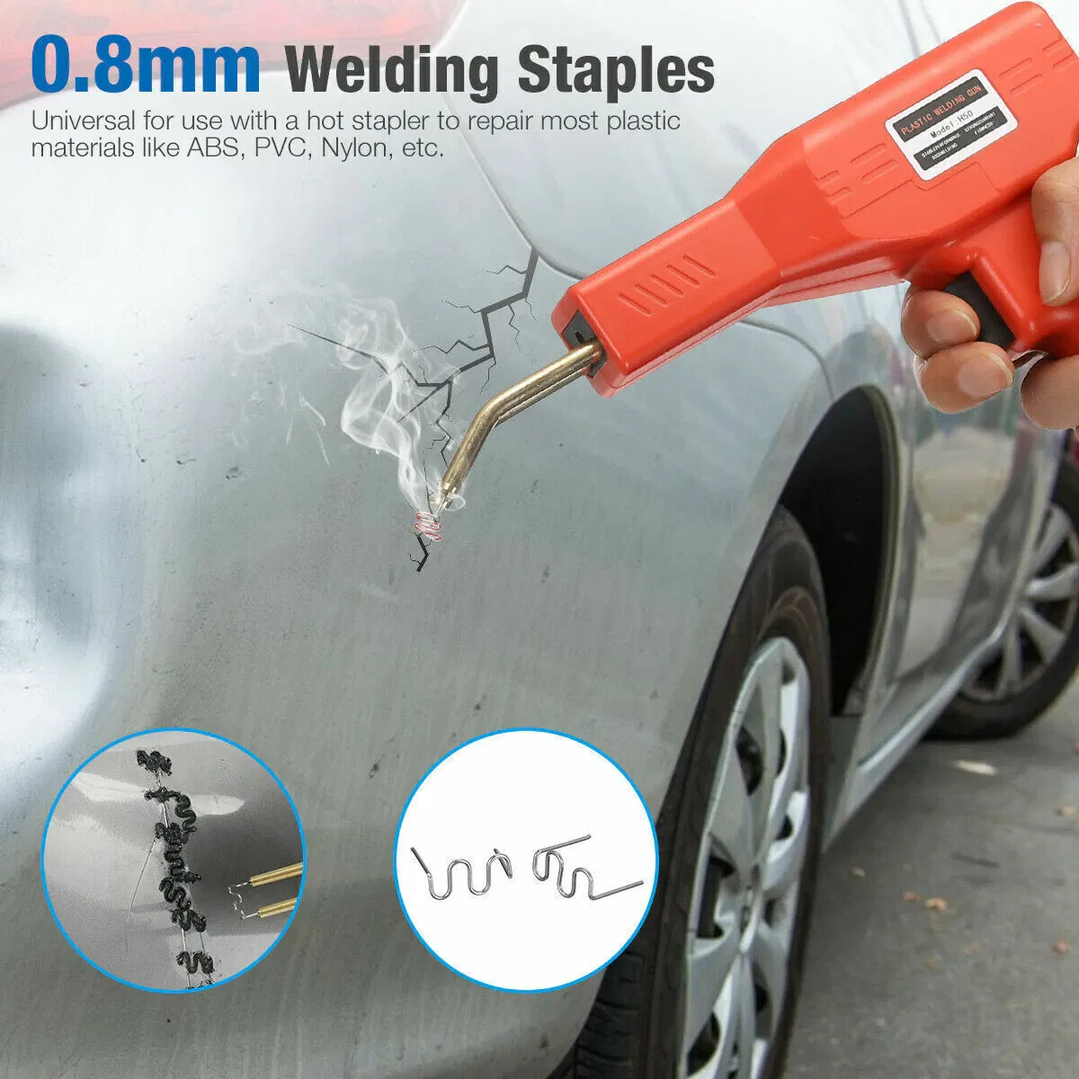 500 Pack 0.8mm Hot Stapler Staples for Plastic Welder Repair