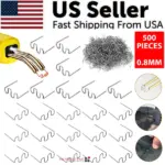 500 Pack 0.8mm Hot Stapler Staples for Plastic Welder Repair