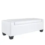 HOMCOM 50.5" Faux Leather Rectangular Tufted Storage Ottoman Bench for Living Room, Entryway, or Bedroom, White - Image 17