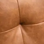 51" Brown 2-Seater Tufted Loveseat, PU Leather Double Sofa with Armrest - Image 7