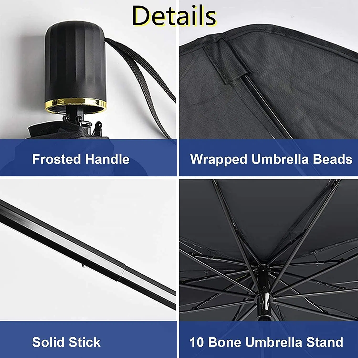 51 Inch Foldable Windshield Sun Shade Umbrella 51 x 31 Inch