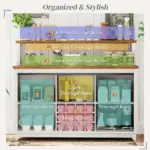 55" Coffee Bar Cabinet with Lights, Farmhouse Wine Cabinet with Wine and Glass Racks for Kitchen, Dining Room, White - Image 5