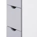 HOMCOM 55" Tall Bathroom Cabinets, Narrow Storage Cabinet Freestanding Linen Tower with 2-Tier Shelf and Drawers, White - Image 8