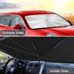 57 Inch Foldable Windshield Sun Shade Umbrella 57 x 31 Inch - Image 5